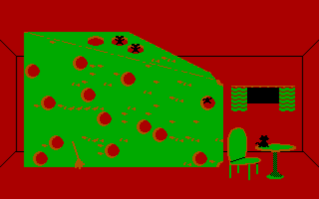 Alley Cat IBM PC/Compatibles Screenshot: That is a large block of cheese!