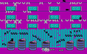 Alley Cat for IBM PC/Compatibles - In the alley; watch out for the dog!