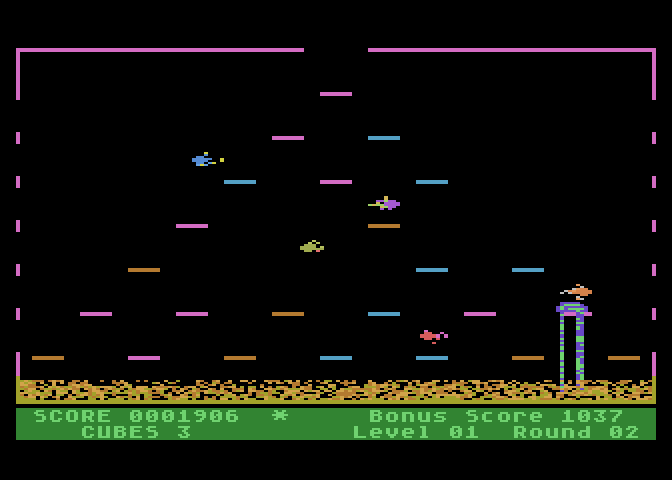Mr. Cool Atari 8-bit Screenshot: Mr. Cool melts...