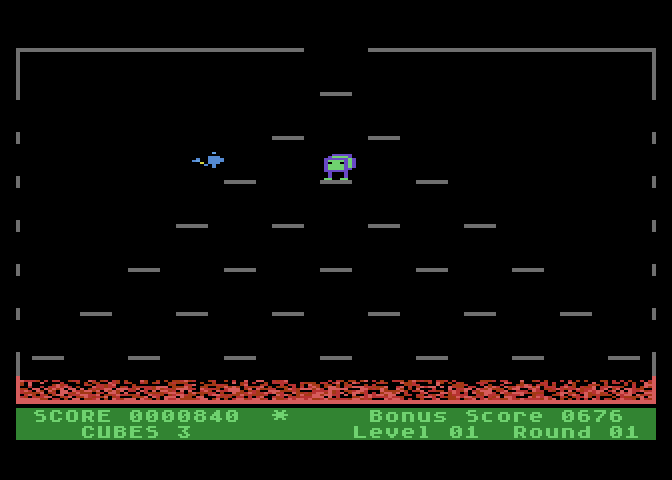 Mr. Cool Atari 8-bit Screenshot: Round 1 completed!