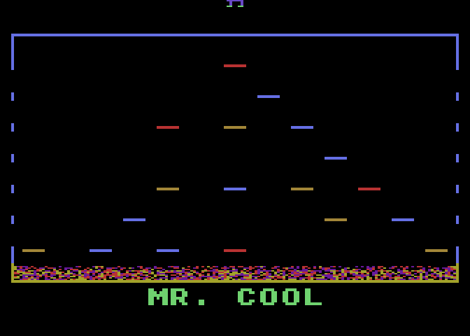 Mr. Cool Atari 8-bit Screenshot: Mr. Cool title screen.