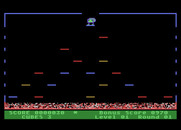 Mr. Cool for Atari 8-bit - Game start; the platforms rapidly change colors so not all of them can be seen at once.
