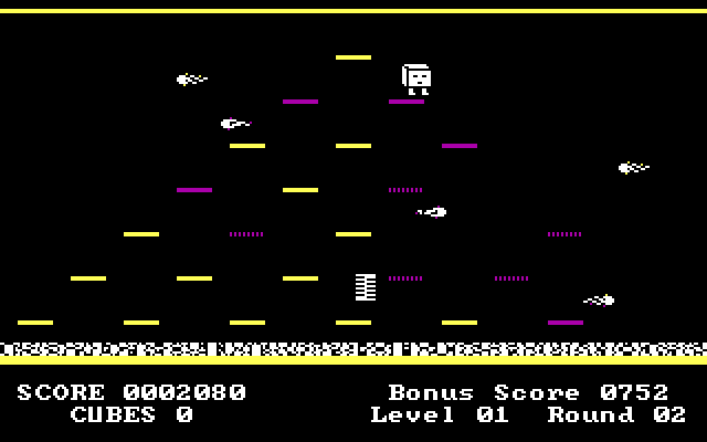Mr. Cool IBM PC/Compatibles Screenshot: Watch out for fire and other things that melt Mr. Cool.