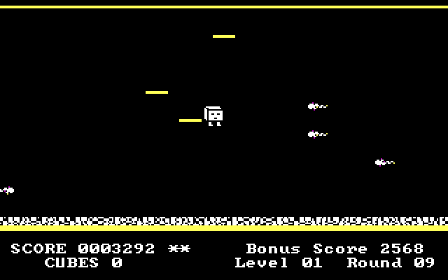 Mr. Cool IBM PC/Compatibles Screenshot: This level is rather dark.