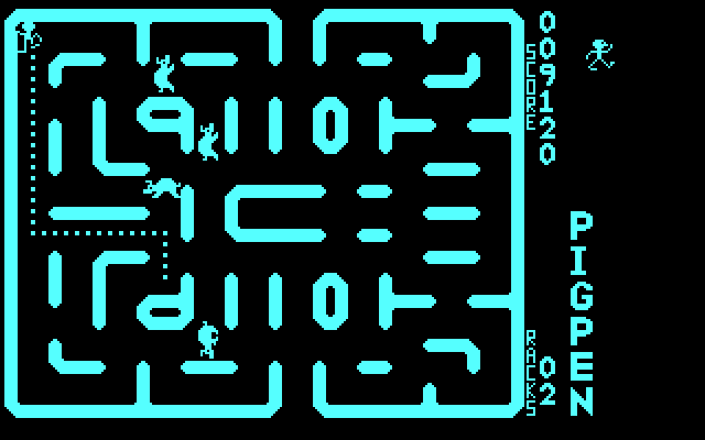 Pig Pen IBM PC/Compatibles Screenshot: On to level 2.