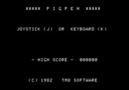 Pig Pen for Apple II - Title screen.