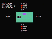 Tom Throop's Bridge Baron for IBM PC/Compatibles - Playing a hand.