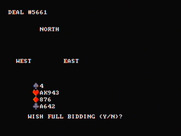 Tom Throop's Bridge Baron for IBM PC/Compatibles - Do you wish full bidding?