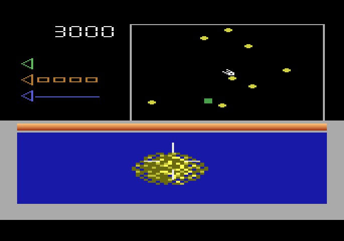 Star Trek: Strategic Operations Simulator Atari 5200 Screenshot: Don't crash into asteroids!