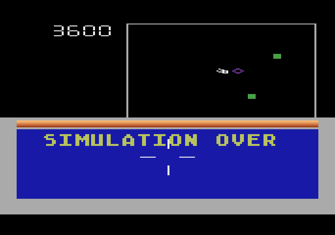 Star Trek: Strategic Operations Simulator Atari 5200 Screenshot: Game over.