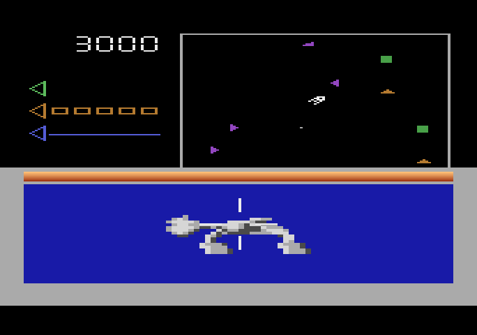 Star Trek: Strategic Operations Simulator Atari 5200 Screenshot: Klingon vessel in sight...