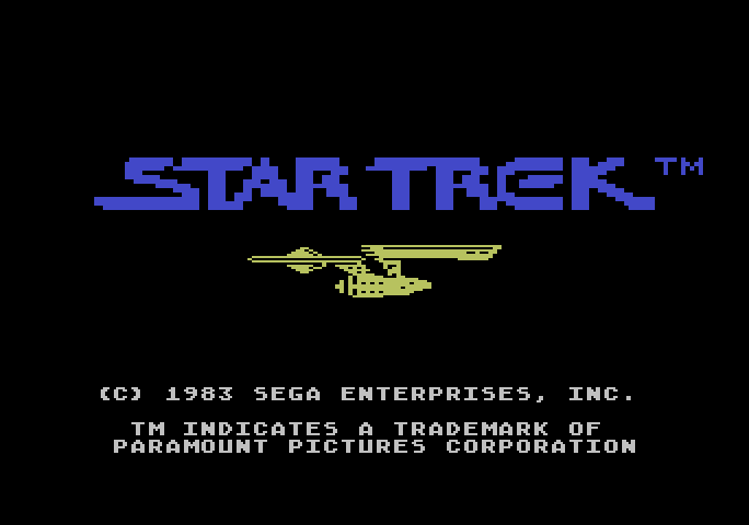Star Trek: Strategic Operations Simulator Atari 5200 Screenshot: Title screen.