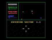 Star Trek: Strategic Operations Simulator for TI-99/4A - Game start.