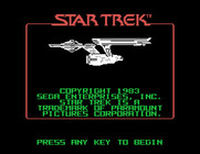 Star Trek: Strategic Operations Simulator for TI-99/4A - Title screen.