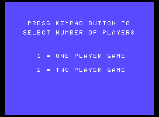 Star Trek: Strategic Operations Simulator ColecoVision Screenshot: One or two player game?