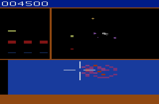Star Trek: Strategic Operations Simulator Atari 2600 Screenshot: Target destroyed...