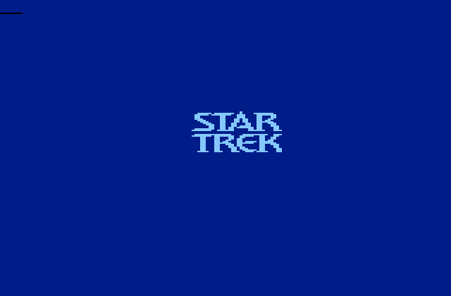 Star Trek: Strategic Operations Simulator Atari 2600 Screenshot: Title screen.