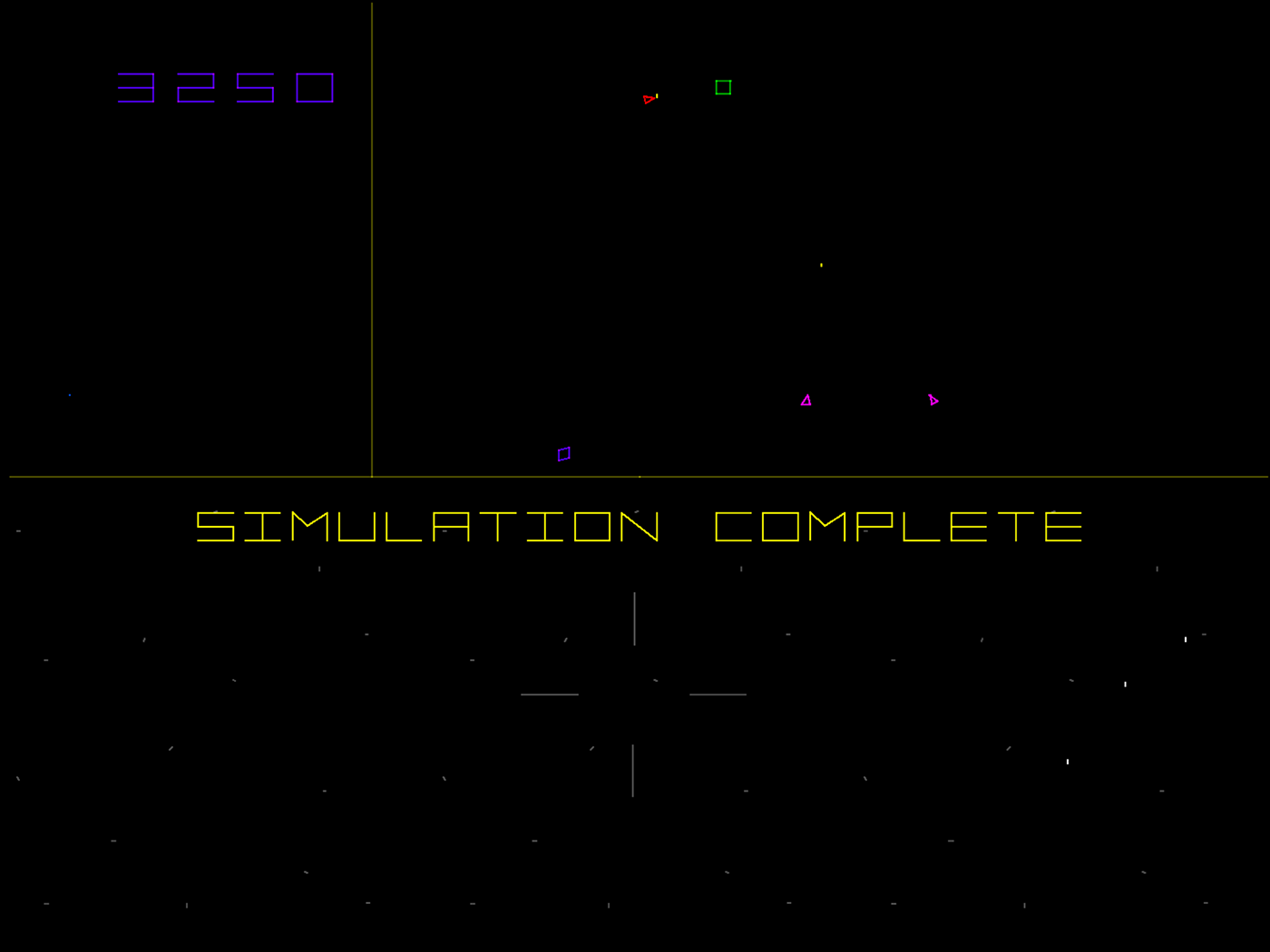 Star Trek: Strategic Operations Simulator Arcade Screenshot: Simulation complete...game over!