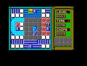 Chip's Challenge for ZX Spectrum - There are multiple elements to get past here...