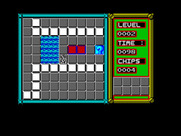 Chip's Challenge for ZX Spectrum - Lesson 2; try to cross this water...