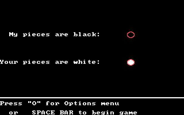 Backgammon IBM PC/Compatibles Screenshot: Here's what the game pieces look like.