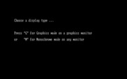 Backgammon for IBM PC/Compatibles - Select a display type.