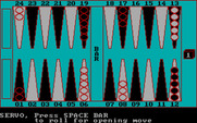 Backgammon for IBM PC/Compatibles - Starting the game.