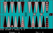 Backgammon for IBM PC/Compatibles - Oops, that's an illegal move.