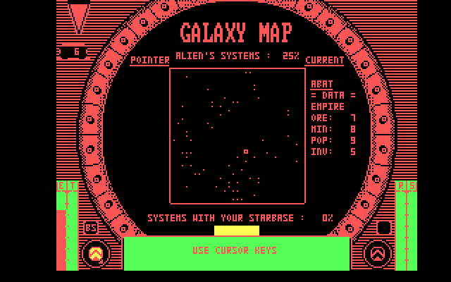Star Empire IBM PC/Compatibles Screenshot: The galaxy map.