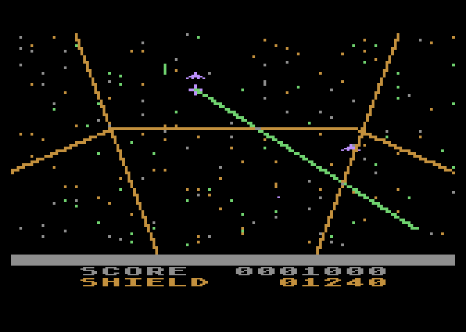 Last Warrior, The Atari 8-bit Screenshot: Fire! Drat, I missed...