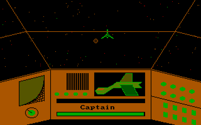 Last Warrior, The IBM PC/Compatibles Screenshot: An enemy ship approaches...