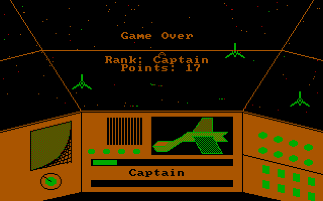 Last Warrior, The IBM PC/Compatibles Screenshot: Game over.