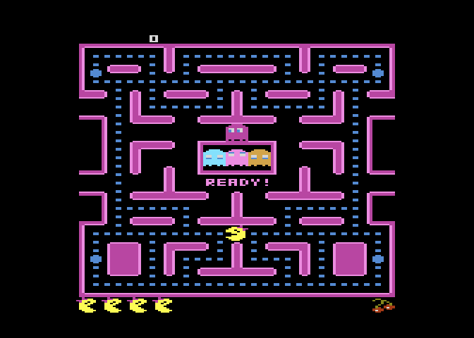 Ms. Pac-Man Atari 7800 Screenshot: Game start.