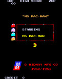 Ms. Pac-Man for Arcade - Title screen.