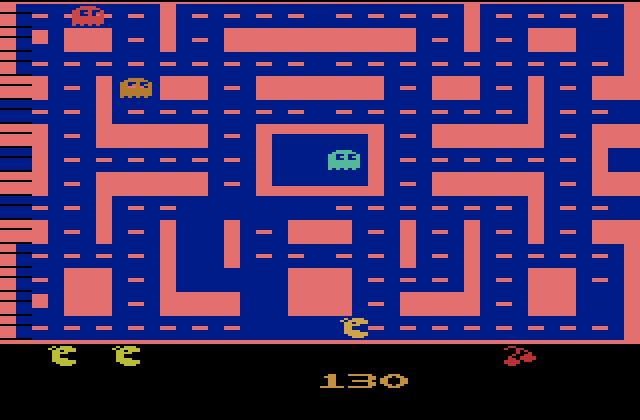 Ms. Pac-Man Atari 2600 Screenshot: Game start.