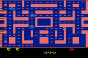 Ms. Pac-Man for Atari 2600 - Eat the ghosts when they are blue...