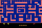 Ms. Pac-Man for Atari 2600 - When ghosts flash white they're about to change back to normal.