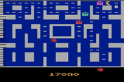 Ms. Pac-Man for Atari 2600 - Ghost in hot pursuit!