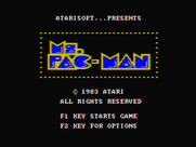 Ms. Pac-Man for IBM PC/Compatibles - Title screen.