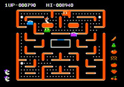 Ms. Pac-Man for Apple II - Ghosts get faster as the game progresses.