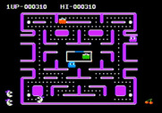 Ms. Pac-Man for Apple II - Gameplay on the first level.