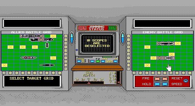 Armada IBM PC/Compatibles Screenshot: Ships are starting to get damaged.