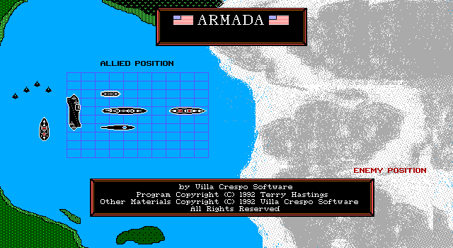 Armada IBM PC/Compatibles Screenshot: Title screen.