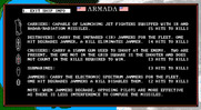 Armada for IBM PC/Compatibles - Ship info screen.