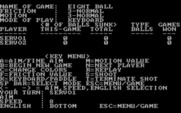Rack 'em Up for IBM PC/Compatibles - The game options menu.