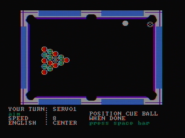Rack 'em Up IBM PC/Compatibles Screenshot: Ready to break.