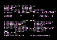 Rack 'em Up for Atari 8-bit - Game menu.