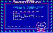 AwardWare for IBM PC/Compatibles - Printer setup menu.