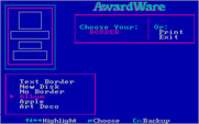 AwardWare for IBM PC/Compatibles - Selecting a border.