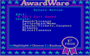 AwardWare for IBM PC/Compatibles - Awards main menu.
